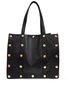 Moschino Studded Logo Plaque Tote Bag