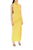 Alessandra Rich Polka-Dot One-Shoulder Frilled Maxi Dress