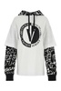 Versace Jeans Couture Logo Print Panelled Hoodie