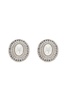 Alessandra Rich Embellished Logo Engraved Earrings