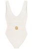 Tory Burch Miller Plunge One-Piece Swimsuit