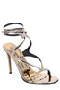 Alexandre Vauthier Metallic Effect Ankle Strap Sandals