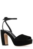 Miu Miu Woman Black Suede Sandals