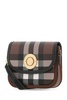 Burberry Logo Engraved Checked Crossbody Bag