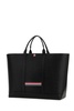 Thom Browne Man Black Leather Shopping Bag