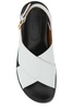 Marni Stripe-Detail Crossover Wedge Sandals