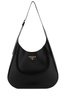 Prada Woman Black Leather Shoulder Bag