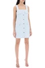 VERSACE Stylish Light Blue Mini Denim Dress for Women - SS24 Collection