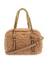 Moschino Logo Lettering Fur Tote Bag