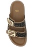 Fendi Logo Plaque Open-Toe Sandals