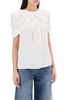 Stella McCartney Draped Shoulder Asymmetric Satin Top