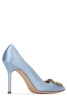 Manolo Blahnik Hangisi Pointed Toe Satin Pumps