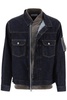 Sacai Layered Effect Buttoned Denim Jacket