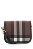 Burberry Logo Engraved Checked Crossbody Bag