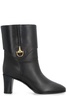 GUCCI Almond Toe Leather Ankle Boots for Women - Black