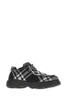 Burberry Checked Round-Toe Lace-Up Derby Shoes