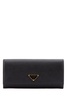 Prada Logo Plaque Continental Wallet