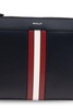 Bally Logo Printed Striped Zipped Clutch Bag