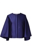 Alberta Ferretti Round-Neck Cropped Cape Jacket