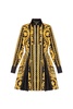 Versace Baroque Printed Long Sleeved Dress