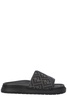 Fendi FF Jacquard Open Toe Slides