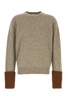 Dries Van Noten Man Melange Dove Grey Wool Oversize Mumu Sweater