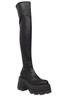 Casadei Round-Toe Thigh-High Platform Boots