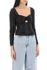 Self-Portrait Embellished Sweetheart Neck Mesh Top