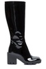 Stride patent leather knee-high boots