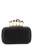 ALEXANDER MCQUEEN Mini Four Ring Leather Skull Clutch