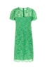 Ermanno Scervino Floral-Appliqué Short-Sleame Midi Dress