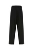 Balenciaga Man Black Wool Wide-Leg Pant