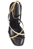 Tory Burch Capri Ankle-Strap Studded Heeled Sandals