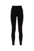 Miu Miu High Waist Logo Band Ribbed Leggings