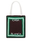 Casablanca Logo-Embroidered Crochet-Knit Top Handle Bag