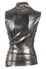 Blumarine Metallic-Finish Gather-Detailed Sleeveless Blouse