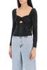 Self-Portrait Embellished Sweetheart Neck Mesh Top