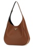 Prada Woman Brown Leather Large Shoulder Bag