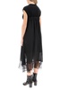 Sacai Panelled Ruffle Detailed Midi Dress