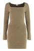 Nanushka Leah Square-Neck Slim-Cut Knitted Dress