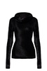 Alaïa Shiny Velvet Hood Top