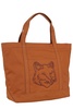 Maison Kitsuné Fox Head Embroidered Large Tote Bag