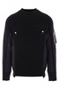 Sacai Panelled Crewneck Knit Sweater