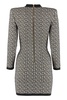 Balmain Monogram Pattern Knit Mini Dress