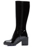 Stride patent leather knee-high boots