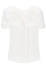 Stella McCartney Draped Shoulder Asymmetric Satin Top