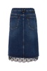 Stella McCartney Lace Detailed Denim Skirt