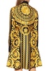 Versace Baroque Printed Long Sleeved Dress