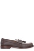 GUCCI Brown Leather Loafers with Decorative Tassels for Women