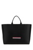 Thom Browne Man Black Leather Shopping Bag